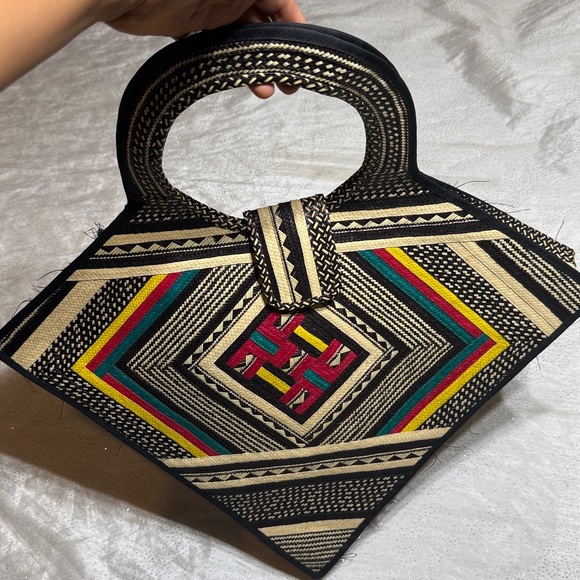 Multicolor Geometric Pattern Women Bag - Picture 5 of 9